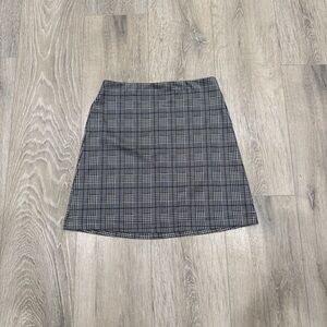 Showpo Black and White Plaid Mini Skirt